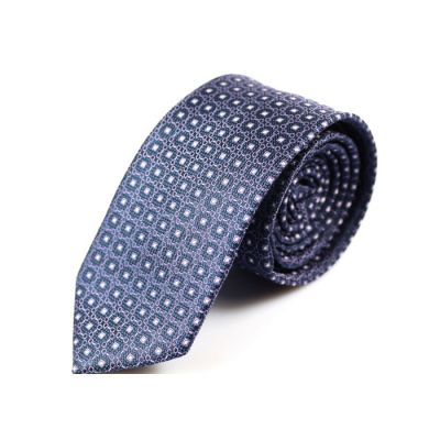 6cm Grape, SeaShell and Dark Slate Blue Polyester Floral Skinny Tie