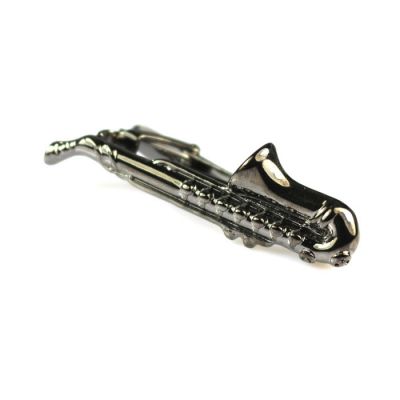 Gray Dolphin Saxophone Tie Bar